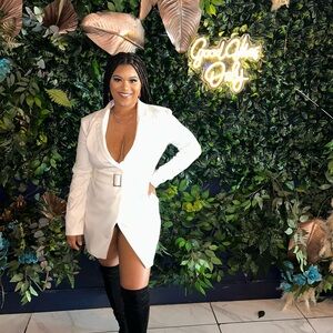 White Blazer Style Dress